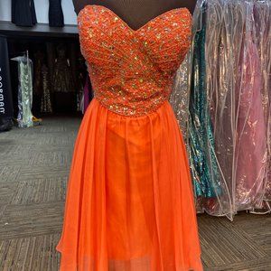 ORANGE SHORT STYLE DRESS